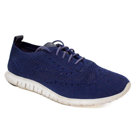 Cole Haan ZeroGrand Stitchlite Wingtip Oxford Sneaker Marine Blue Women's Size 8 - Picture 1 of 11